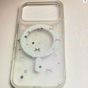 Apple Clear Case with Star and Bow Design